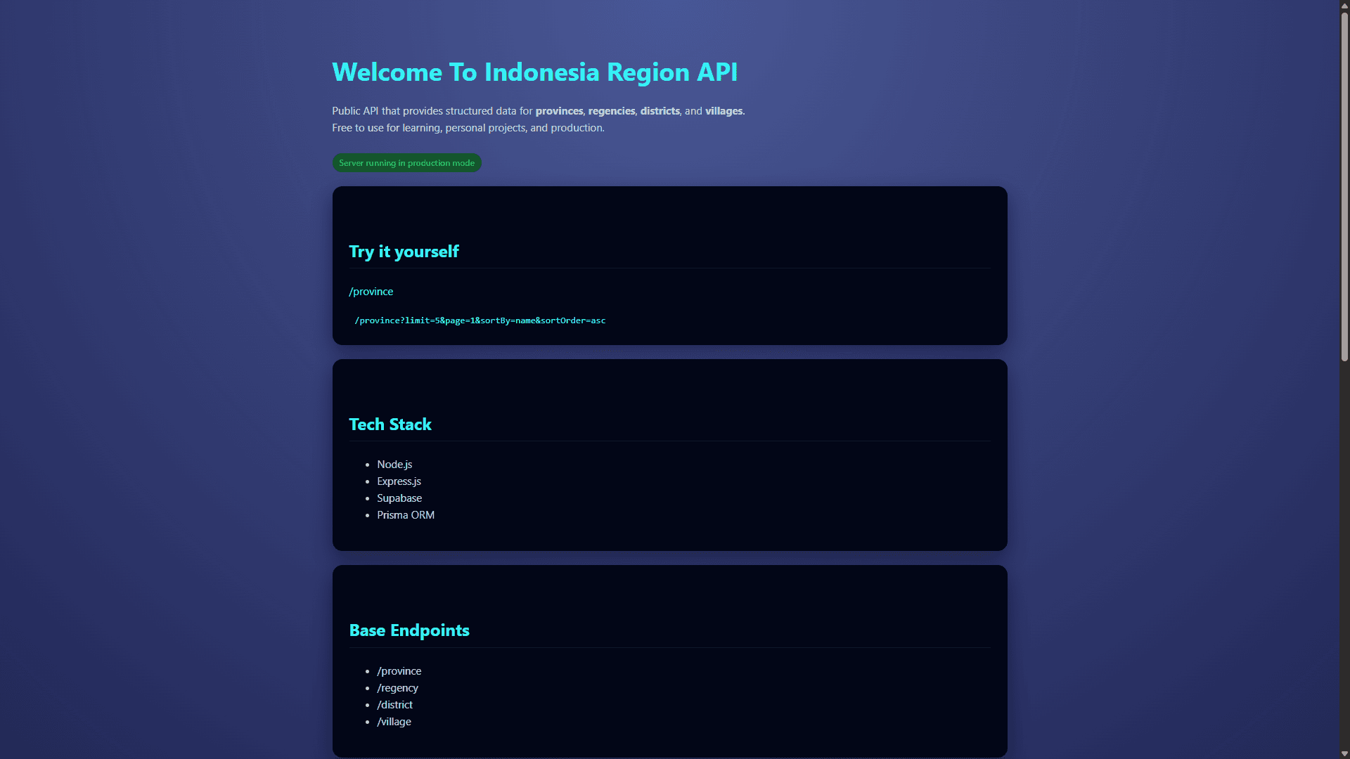 Indonesia Region Api